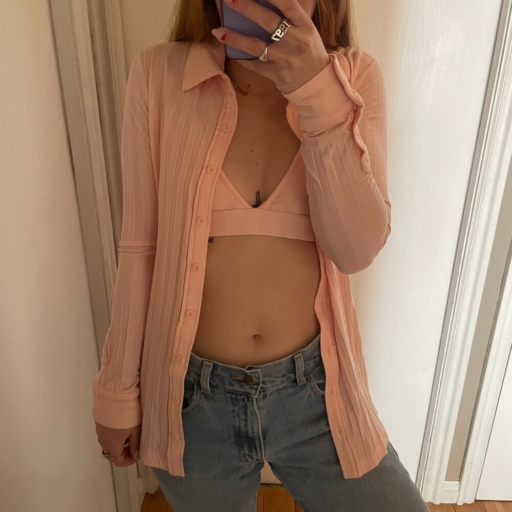 Jonathan Simkhai Collared Button Front Blouse and… - image 4